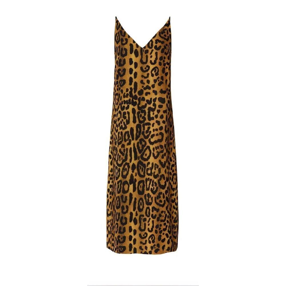 Adam Lippes Leopard Loose‎ Cami Dress Size 10 MSRP: $310